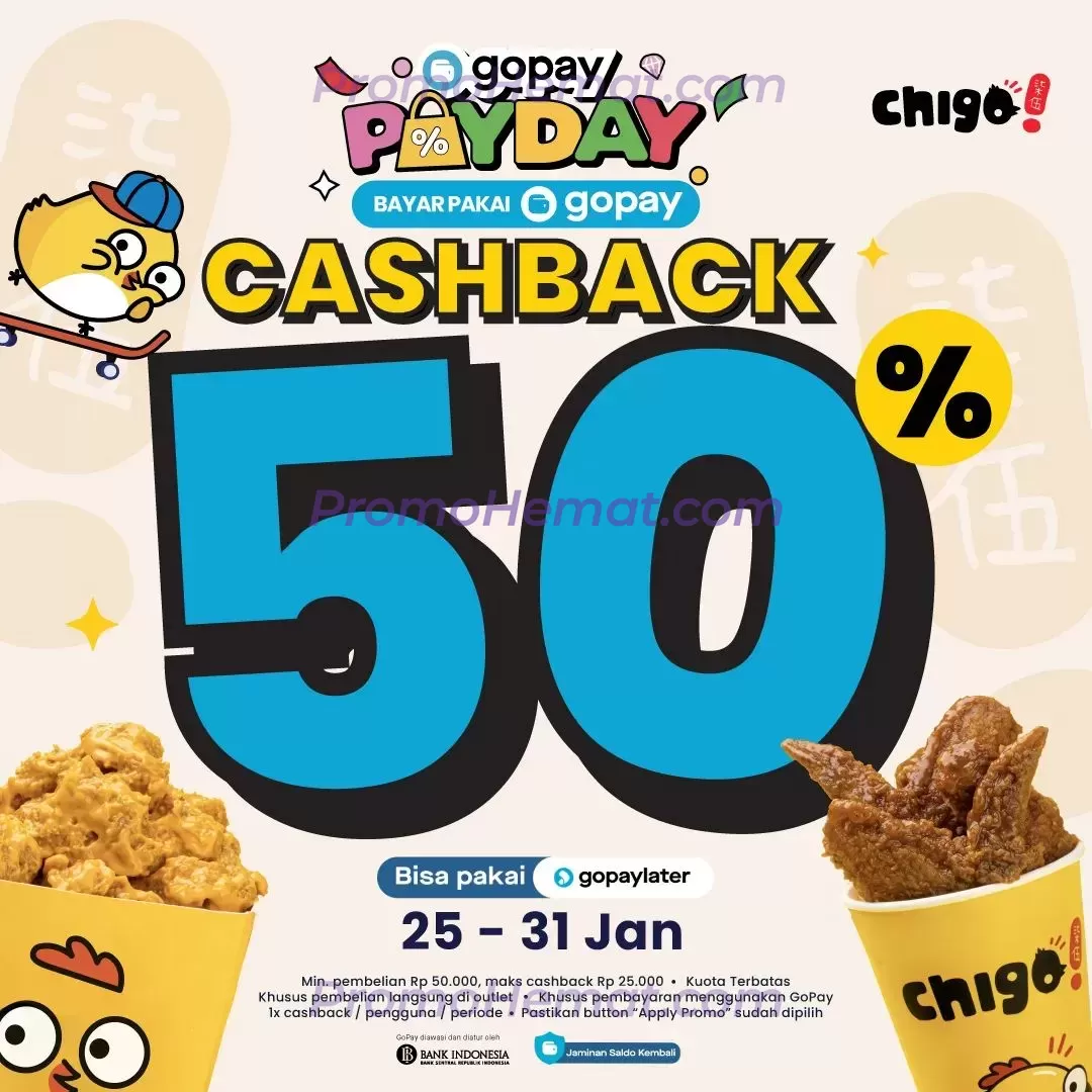 Promo Chigo! Cashback 50% Pakai Gopay image_1