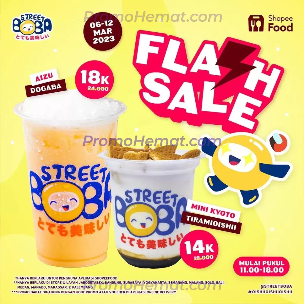 Promo Street Boba Shopeefood Flash Sale – Harga Spesial Aizu Dogaba Dan Mini Kyoto Tiramioishii image_2