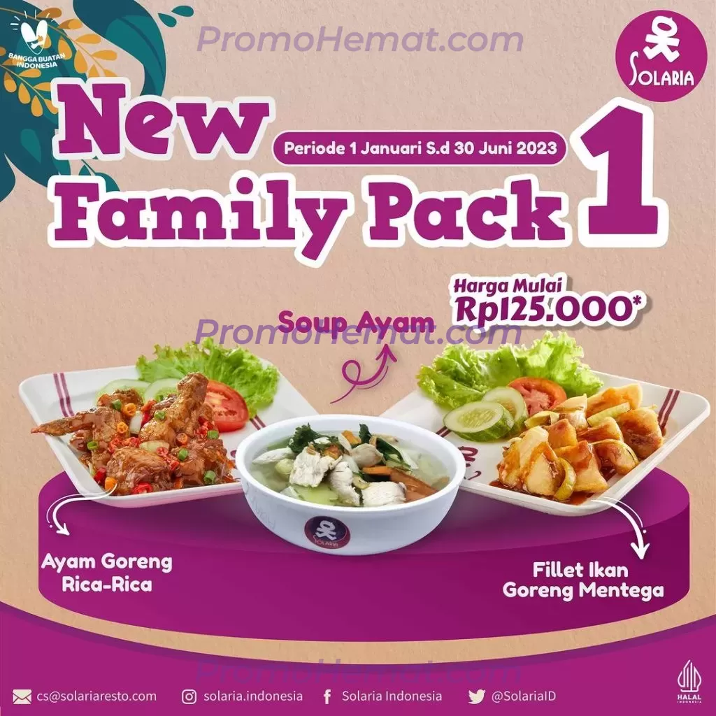 Promo Solaria Bundling Family Pack Untuk Pemesanan Via Gofood / Grabfood / Shopeefood image_1