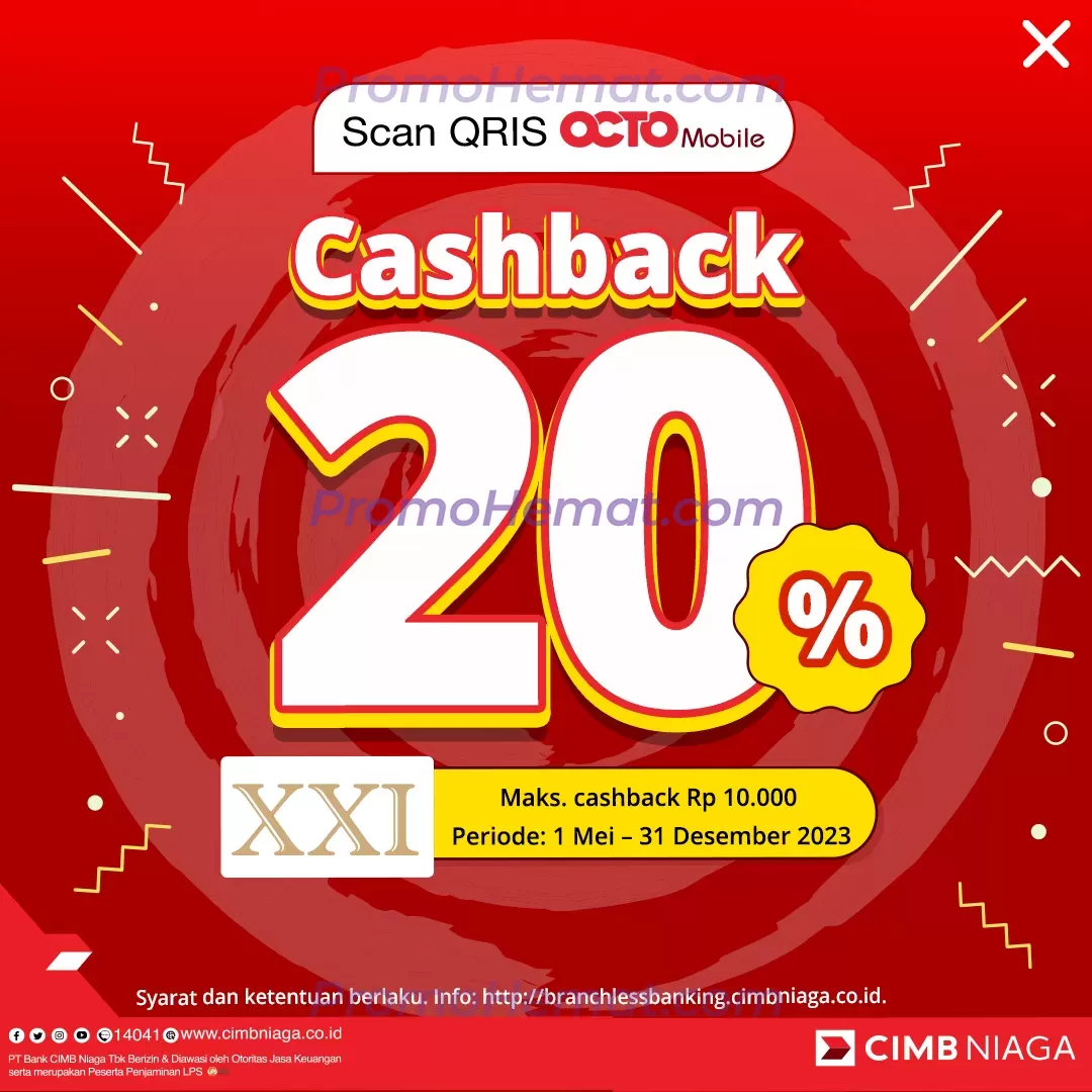 Promo Cinema Xxi Cashback 20% Untuk Transaksi Dengan Octo Mobile Cimb Niaga image_1