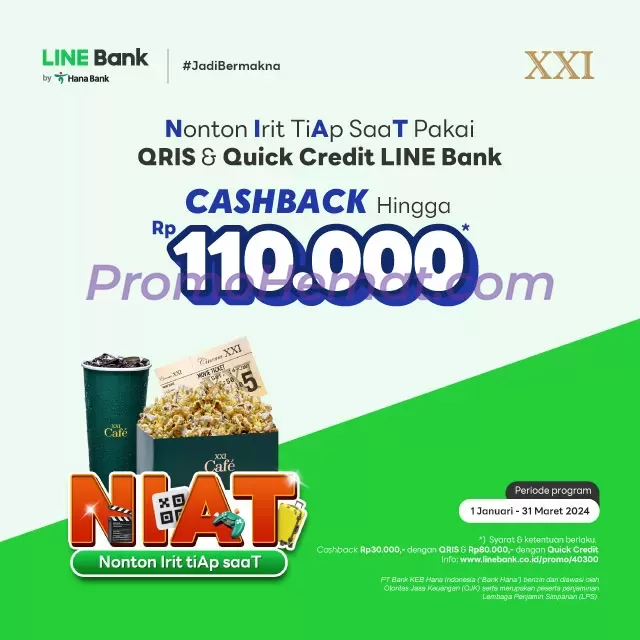 Promo Xxi Cashback Hingga Rp 110.000